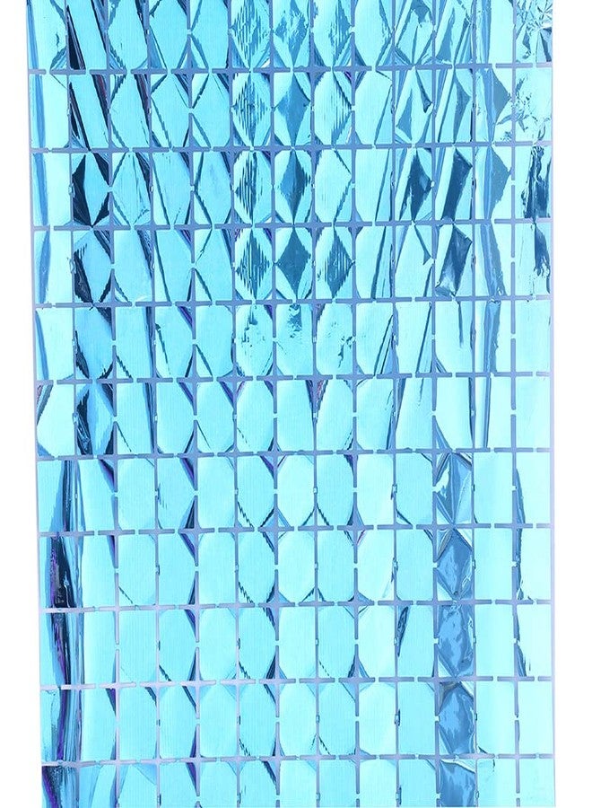 Selibration ستارة مربعة لامعة من رقائق معدنية زرقاء فاتحة من سيليبريشن، مقاس 3 أقدام × 6 أقدام، مناسبة كخلفية لحفلات أعياد الميلاد، وتزيين المنازل، وحفلات الزفاف، ولوازم الحفلات (عبوة من قطعة واحدة). - Image 3